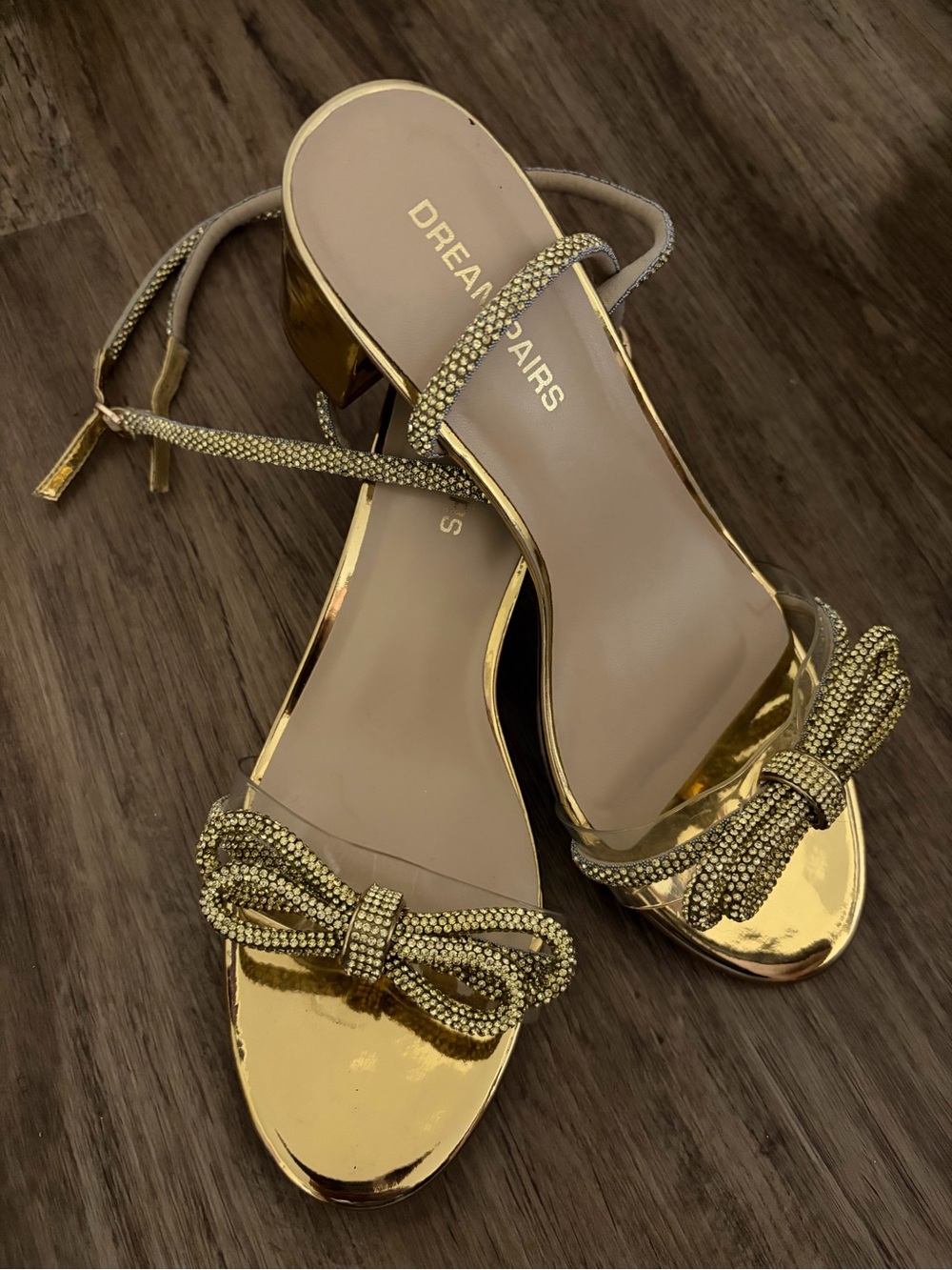 Gold Bow Heels